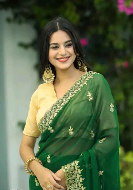 GABANI FASHION CUTWORK  MIRROR SAREE