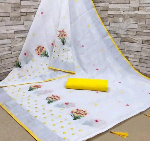 Krivity Brand Bollywood Cotton  Linen Saree