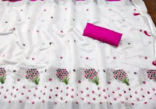Krivity Brand Bollywood Cotton  Linen Saree