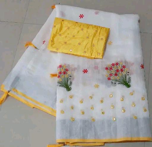 Krivity Brand Bollywood Cotton  Linen Saree