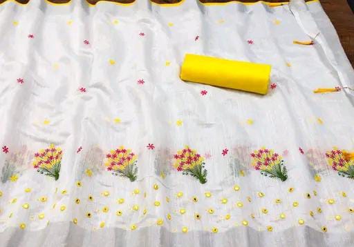 Krivity Brand Bollywood Cotton  Linen Saree