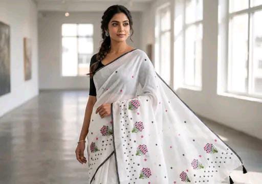 Krivity Brand Bollywood Cotton  Linen Saree